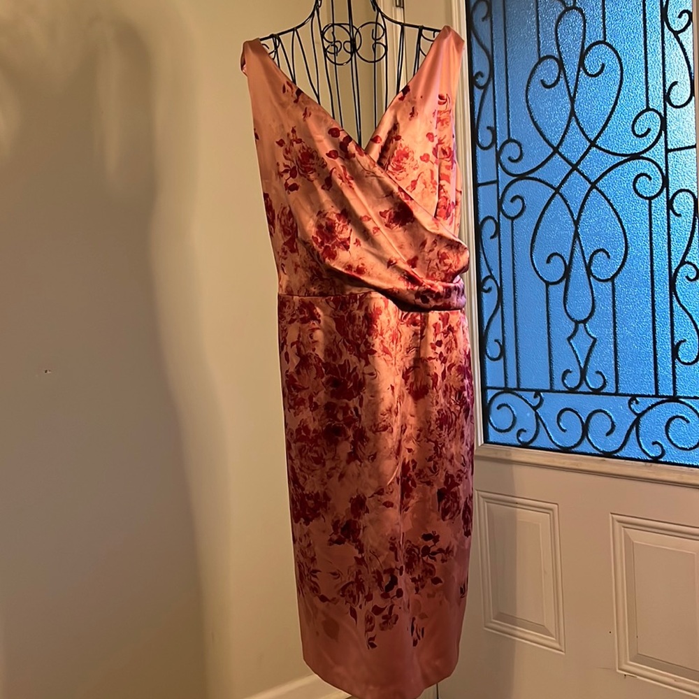 Dress Barn Satin Floral Dress
